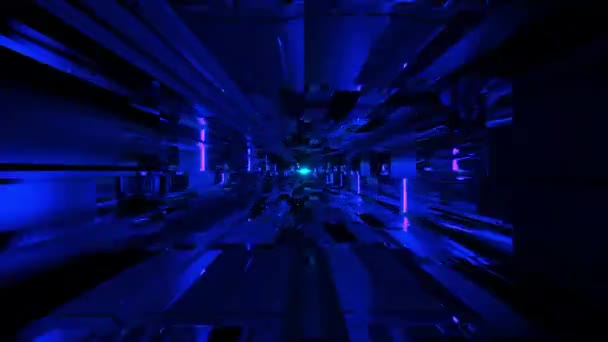 Vuelo Túnel Abstracto Ciencia Ficción Sin Fisuras Futurista Gráficos Movimiento — Vídeos de Stock