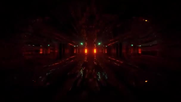 抽象的なSfトンネルシームレスループでの飛行 ミュージックビデオ用の未来的なVjモーショングラフィックス Edmクラブコンサート ハイテク背景 タイムワープポータル 光速ハイパースペースの概念 3Dアニメーション — ストック動画