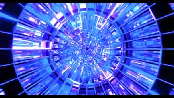 Vuelo Túnel Abstracto Ciencia Ficción Sin Fisuras Futurista Gráficos Movimiento — Vídeo de stock
