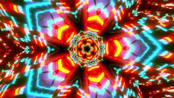 Καλειδοσκόπιο Mandala Αφηρημένο Υπόβαθρο Της Trippy Τέχνη Ψυχεδελική Έκσταση Ανοίξει — Αρχείο Βίντεο