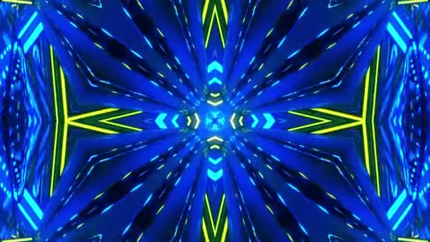 Kaleidoszkóp Mandala Elvont Háttér Trippy Művészet Pszichedelikus Transz Nyitott Harmadik — Stock videók