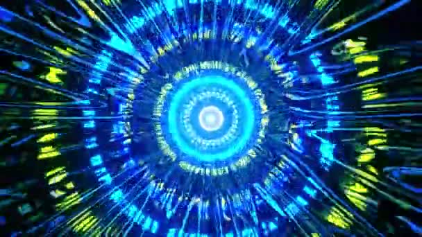 Kaleidoskop Mandala Latar Belakang Abstrak Seni Trippy Psychedelic Trance Untuk — Stok Video