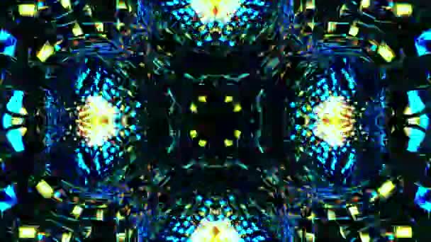 Kalejdoskop Mandala Abstrakcyjne Tło Trippy Sztuki Psychodeliczny Trans Aby Otworzyć — Wideo stockowe