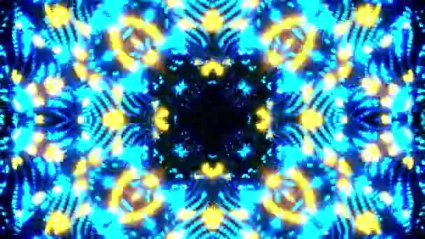Caleidoscopio Mandala Abstracto Fondo Trippy Art Trance Psicodélico Para Abrir — Vídeo de stock