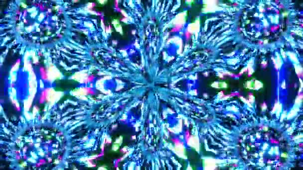 Kaleidoszkóp Mandala Elvont Háttér Trippy Művészet Pszichedelikus Transz Nyitott Harmadik — Stock videók