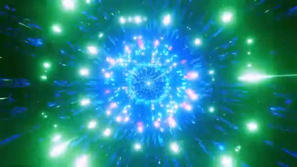 Boyutlu Kaleydoskop Mandala Görsel Enerji Çakra Fütüristik Görsel Dikişsiz Döngü — Stok video