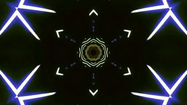 스코프맨들라 Kaleidoscope 예술적 사이키델릭 트랜스의 추상적 에너지 Chakra Futuristic Audiovisual — 비디오