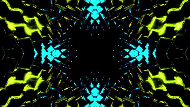 Kaléidoscope Mandala Abstrait Arrière Plan Art Trippy Transe Psychédélique Pour — Video