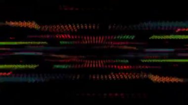 Neon ışıklı yapılar. Yüksek teknoloji neon bilim kurgu tüneli. Moda neon parlaklık çizgileri ayna tünelinde kalıp ve yapı oluşturur. Teknolojik siber uzayda uçmak. 3D döngüsüz 4k parlak gençlik bg. Video Biçimleri