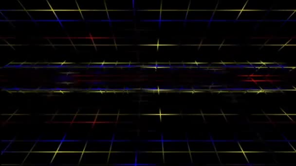 霓虹灯闪光结构 高科技霓虹灯科幻曲调 在镜像隧道中 时髦的霓虹灯发光线形成了图案和结构 飞越技术网络空间 3D环路无缝4K明亮的青年Bg Video格式 — 图库视频影像
