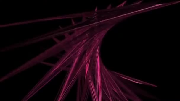 Neonové Světelné Struktury Tech Neon Sci Tunel Módní Neonové Zářící — Stock video