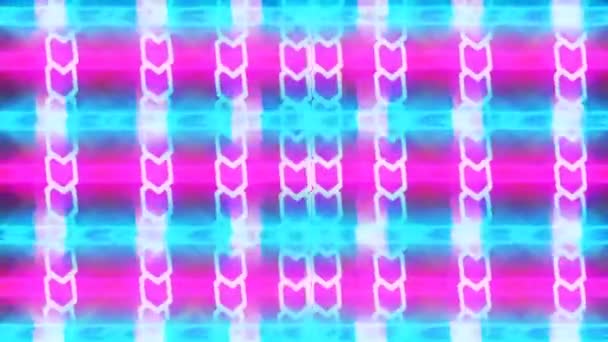 Neon Zaklamp Structuren Tech Neon Sci Tunel Trendy Neon Gloeilijnen — Stockvideo