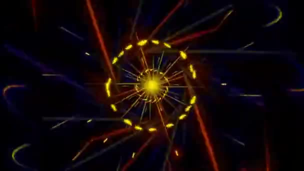 Néon Structures Lumière Flash Tunel Science Fiction Néon Haute Technologie — Video