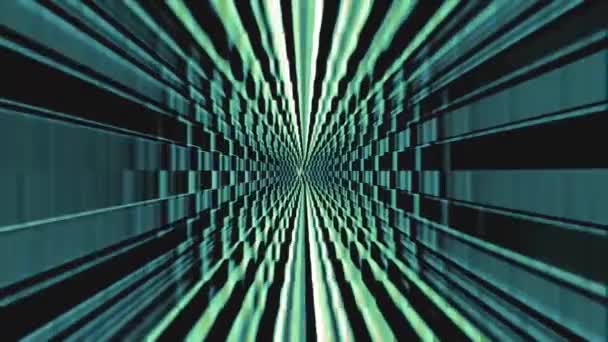 Неоновые Световые Структуры Высокотехнологичный Неоновый Фантастический Туннель Модные Неоновые Светящиеся — стоковое видео