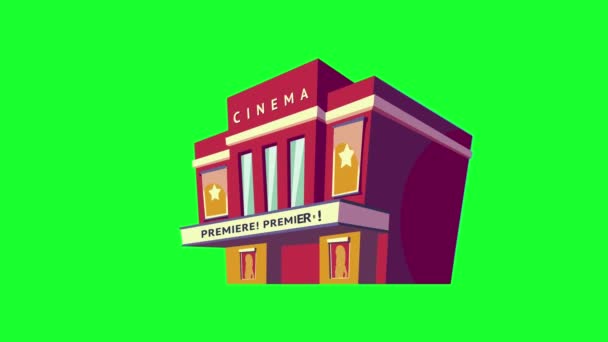 Bâtiment Industriel Icône Animation Dessin Animé Meilleur Objet Sur Fond — Video