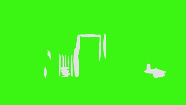 Endüstriyel Bina Canlandırma Karikatürü Yeşil Ekran Arkaplanındaki Iyi Nesne — Stok video