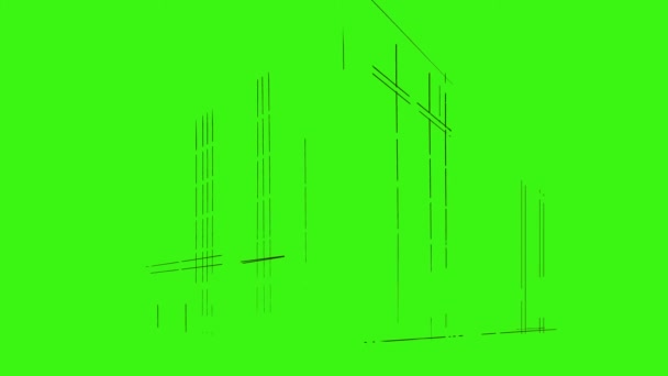 Индустриальное Строительство Иконка Анимации Лучший Объект Зеленом Фоне Экрана — стоковое видео