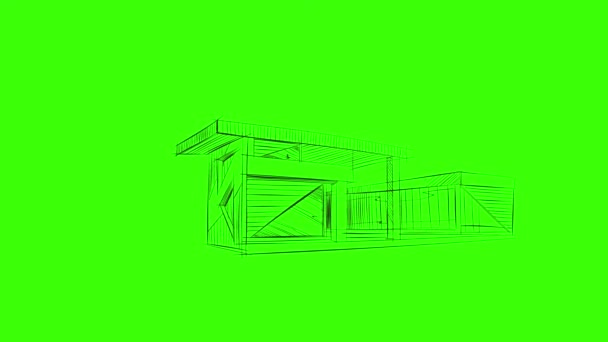 Βιομηχανικό Εικονίδιο Εικονίδιο Κινούμενο Σχέδιο Καλύτερο Αντικείμενο Πράσινο Φόντο Οθόνη — Αρχείο Βίντεο