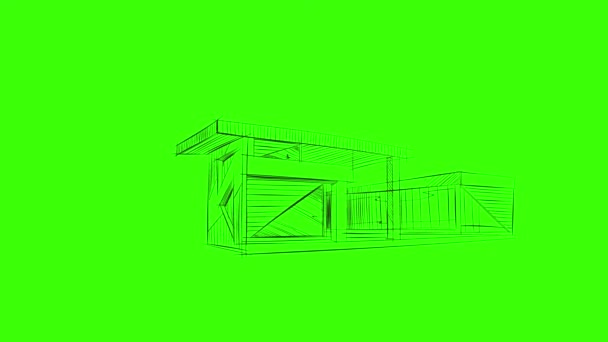 Βιομηχανικό Εικονίδιο Εικονίδιο Κινούμενο Σχέδιο Καλύτερο Αντικείμενο Πράσινο Φόντο Οθόνη — Αρχείο Βίντεο