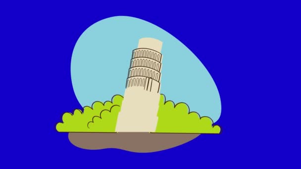 Icono Construcción Industrial Animación Dibujos Animados Mejor Objeto Sobre Fondo — Vídeos de Stock