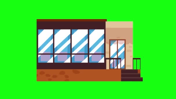 Bâtiment Industriel Icône Animation Dessin Animé Meilleur Objet Sur Fond — Video
