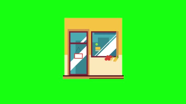 Будинок Після Презентації Зеленому Екрані Стара Будівля Проти Нового Дому — стокове відео