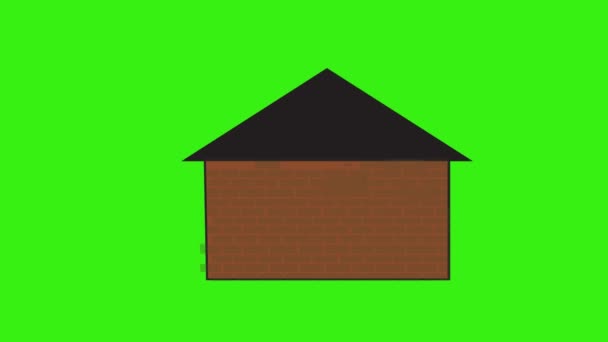 Casa Înainte După Prezentare Ecranul Verde Clădirea Veche Casa Nouă — Videoclip de stoc