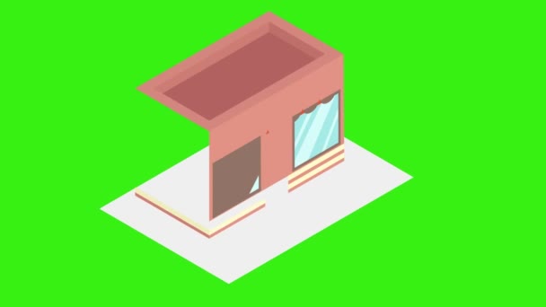 Yeşil Ekran Sunumdan Önce Sonra Evi Eski Bina Yeni Eve — Stok video