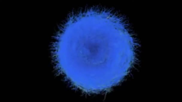 抽象芸術フロート粒子 細胞の残骸ドット卵細菌微生物胞子の顕微鏡的背景 — ストック動画