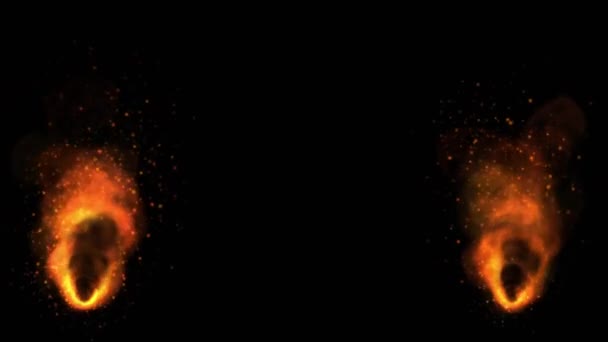 Flythrough Sci Corredor Cúbico Abstracto Con Luces Naranjas Brillantes Animación — Vídeo de stock