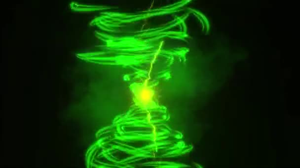Flythrough Sci Abstraktní Krychlová Chodba Zářícími Oranžovými Světly Animace Futuristický — Stock video