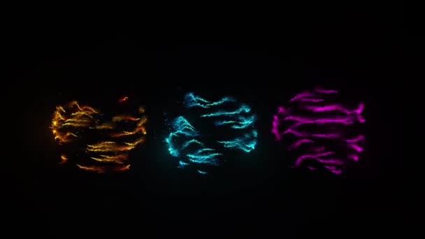Flythrough Sci Abstrakt Kubikkorridor Med Glödande Orange Ljus Animation Futuristisk — Stockvideo