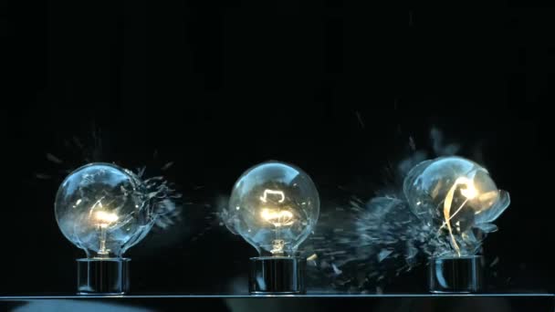 Высокотехнологичные Информационные Потоки Блокчейн Анимации Кубов Сфер Темно Динамических Вычислительных — стоковое видео