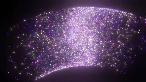 Flying Stars Blue Nebula Space Dalam Bahasa Inggris Eksplorasi Galaksi — Stok Video