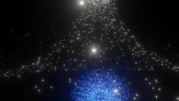 Volando Través Las Estrellas Nebulosa Azul Espacio Exploración Galaxias Través — Vídeos de Stock