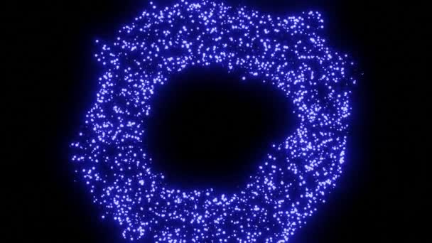 Lecąc Przez Gwiazdy Niebieską Mgławicę Kosmosie Eksploracja Galaktyk Przez Kosmos — Wideo stockowe