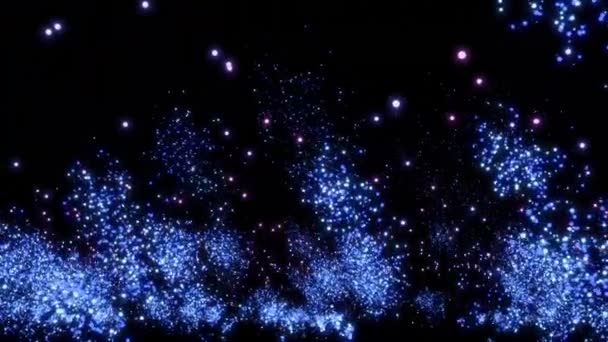 Voler Travers Les Étoiles Nébuleuse Bleue Dans Espace Exploration Galaxies — Video