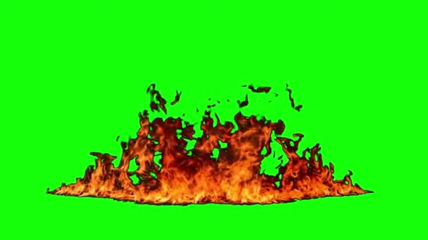 Exploze Krátkým Trváním Požáru Oblak Kouře Zelené Obrazovce Nebo Chroma — Stock video