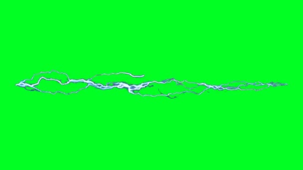 Взрыв Коротким Огнем Облаком Дыма Зеленом Экране Хрома Ключе Эффект — стоковое видео