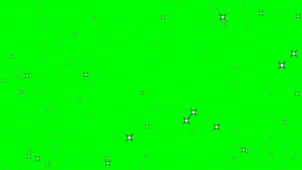 Light Strings Animation Green Screen Background Vfx — Stock Video