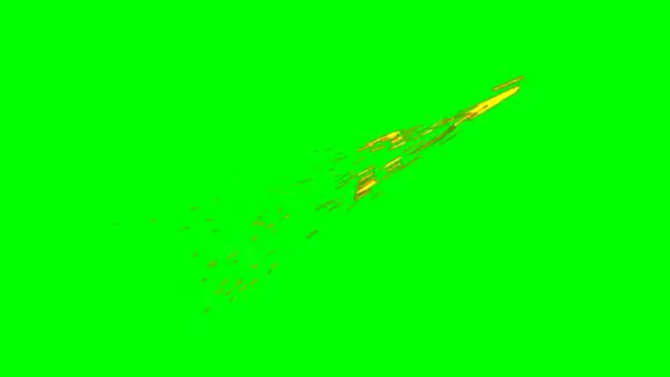 Licht Snaren Animatie Groen Scherm Achtergrond Vfx — Stockvideo