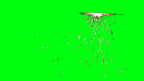 Animasi String Cahaya Latar Belakang Layar Hijau Vfx — Stok Video