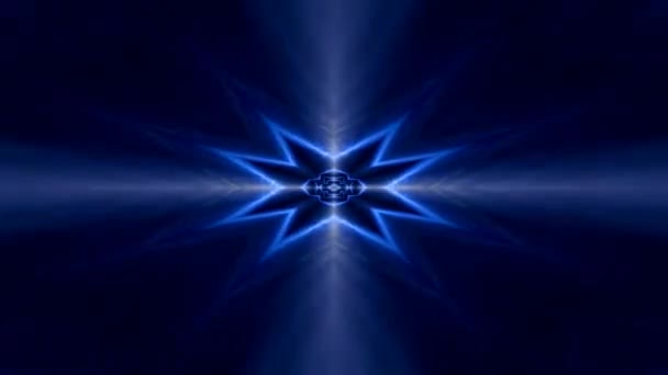 Βρόχο Νέον Φως Καλειδοσκόπιο Φόντο Λαμπερές Γραμμές Συμμετρική Δομή Καλειδοσκόπιο — Αρχείο Βίντεο
