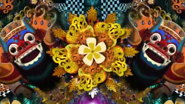 추상적인 장식적인 시끄러운 Kaleidoscope — 비디오
