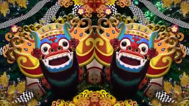 Abstract Decoratieve Achtergrond Lawaaierige Hypnotische Horror Caleidoscoop — Stockvideo