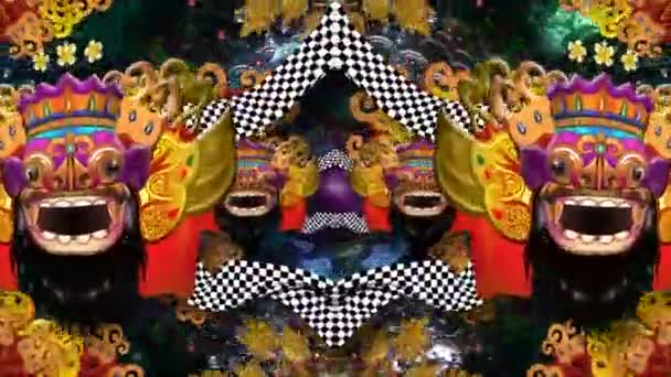 Abstraktní Dekorativní Pozadí Hlučný Hypnotický Horor Kaleidoskop — Stock video