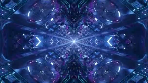 Abstraktní Dekorativní Pozadí Hlučný Hypnotický Horor Kaleidoskop — Stock video
