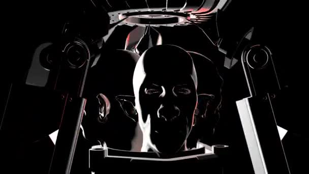 抽象的な装飾的な背景 騒々しい催眠ホラーケールドスコープ — ストック動画