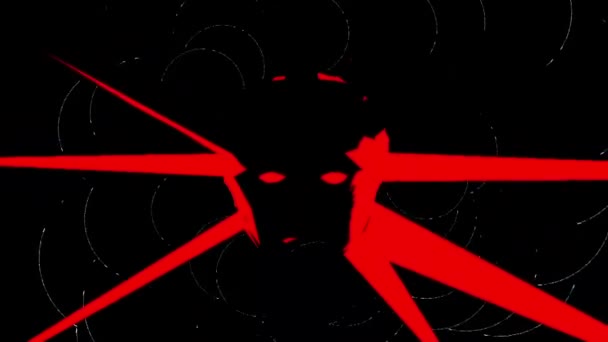 Частинки Loop Крутий Анімований Фон Багатьма Яскравими Символами Допоможе Поліпшити — стокове відео