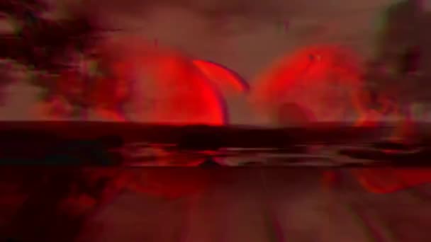 Петлі Абстрактний Неоновий Орнаментальний Декоративний Фон — стокове відео